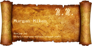 Murgas Mikes névjegykártya